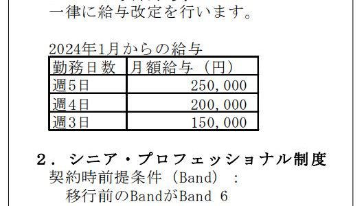 シニア制度改善が大きく前進